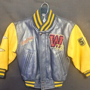 Vintage o'l skool style J Stone varsity 55' leather jacket kids Size: 2T